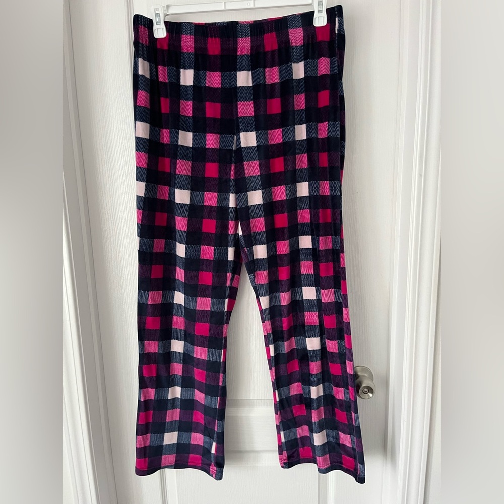 Cozy Pyjamas Denver Hayes Set Size Large Pink Navy Fleece Lounge” - Picture 3 of 9